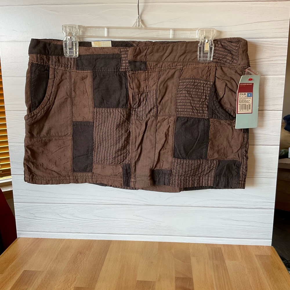 Trendy Patchwork Mini Skirt